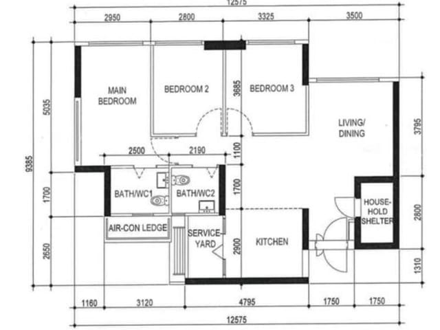 An empty floor plan, as uploaded